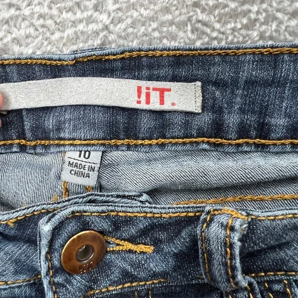 !iT Jeans Tiffany Roll Up Ankle Skinny Jeans Med Wash Blue W22596DB01 Women 10 - Picture 5 of 12